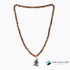TCC™ Natural Rudraksha & Tiger Eye Stone Stainless Steel Shiva Pendant